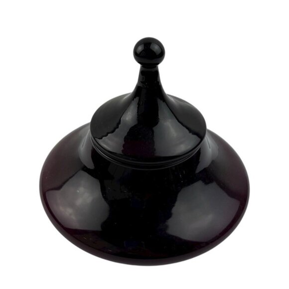 *Vintage Circus Tent Apothecary Lidded Glass Jar Purple Amethyst Collectible - Picture 1 of 5